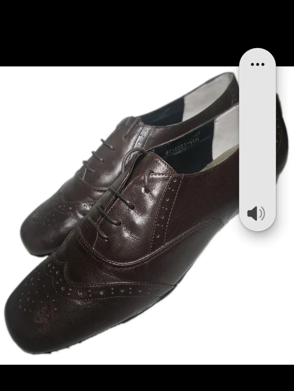 Xapeal Dapper Women Leather Sz11N Brown VTG Oxford Wingtip Flat Academia Work[8A